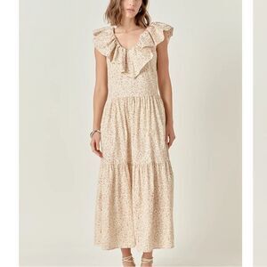English Factory Floral Ruffled Midi Dress | Size 1X